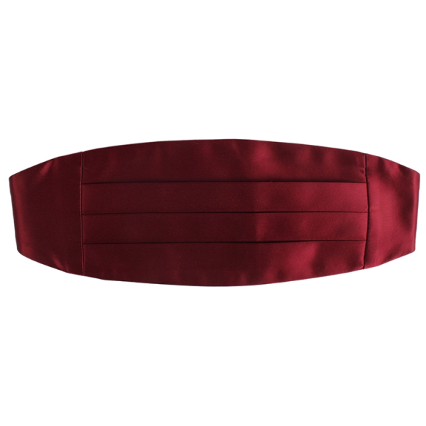 Dacheng High Quality Boys Silk Burgundy Solid Luxury Kids Cummerbund 